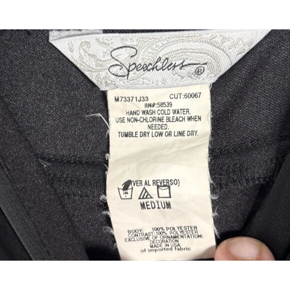 Vintage Speechless Mini Black Babydoll Dress Size M Whimsigoth Y2K Goth Vamp - Picture 11 of 16